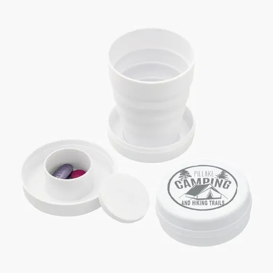 3 1/2 oz Collapsible Cup with Pillbox