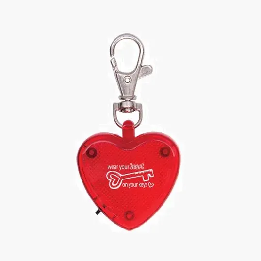 Light Up Heart Strobe Clip