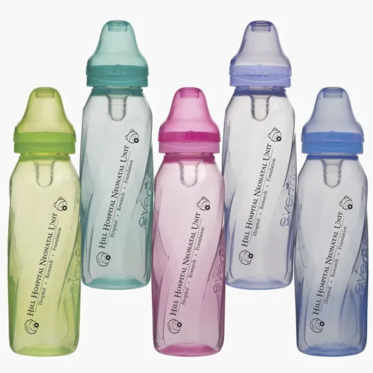 8 oz Evenflo Baby Bottles, Assorted Colors