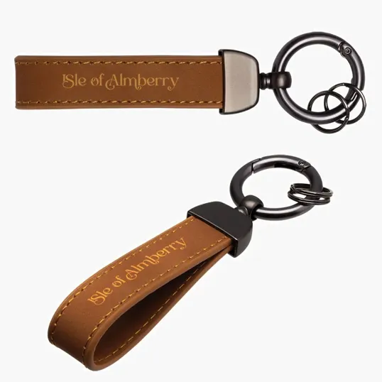 Leather Spring Clip Keytag with Bottle Opener