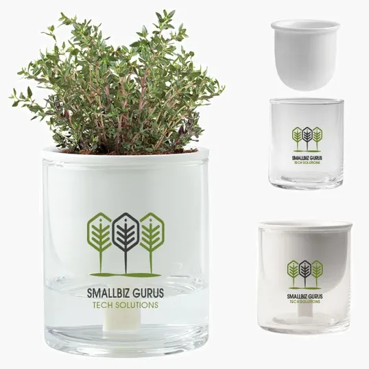 Self Watering Planter with Glass Reservoir