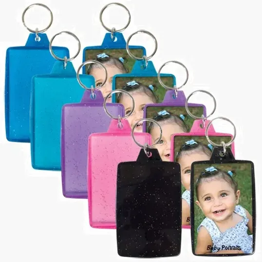 Translucent Sparkle Snap-In Keytag