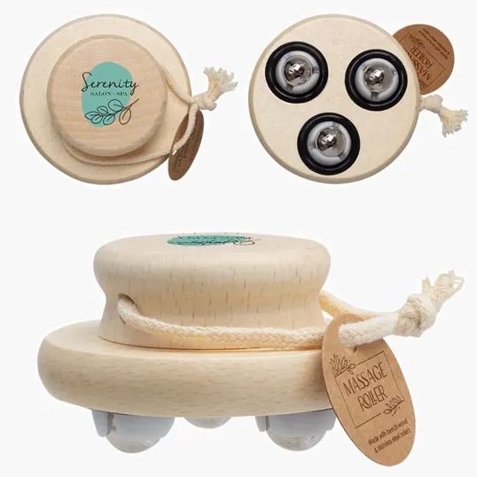 Massage Roller with Beech Wood Handle