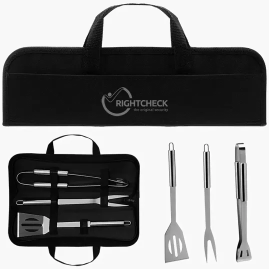 3 Piece BBQ Set with Nylon Zipper Case