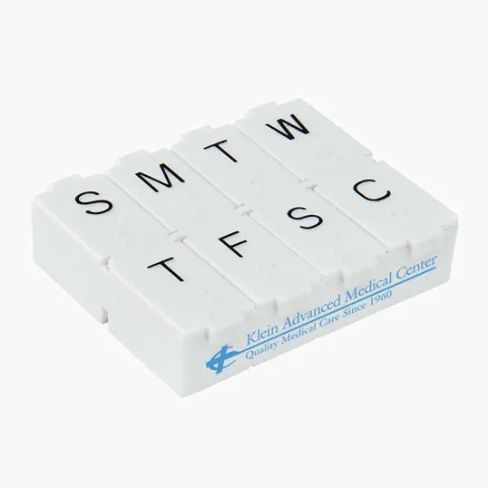 7 Day Pillbox with Metal Pill Splitter