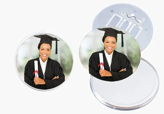 3 3/8 Snap-In Button Frame with Pull Out Easel