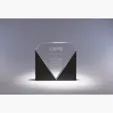 La Rocca Optic Crystal Award with Black Crystal Accents