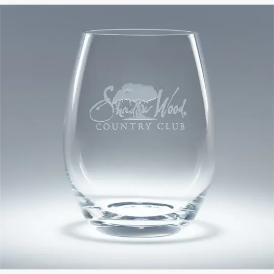 15.25 oz White Wine Stemless Glass