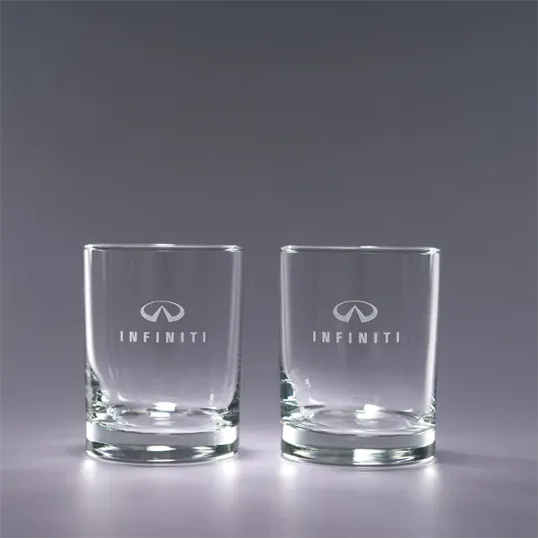 Deluxe Double Old Fashioned Glasses, 14 oz, with Traveler Box