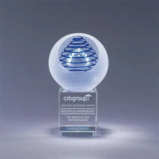 Gallileo Art Glass Crystal Award