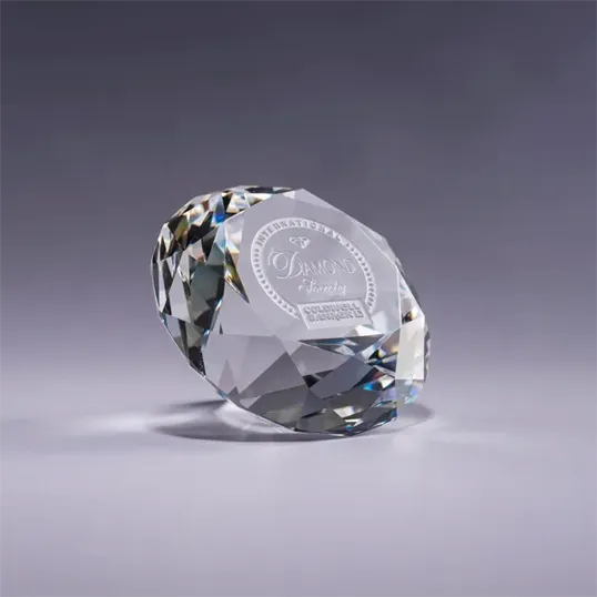 J. Charles Diamond Optic Crystal Paperweight — view 9