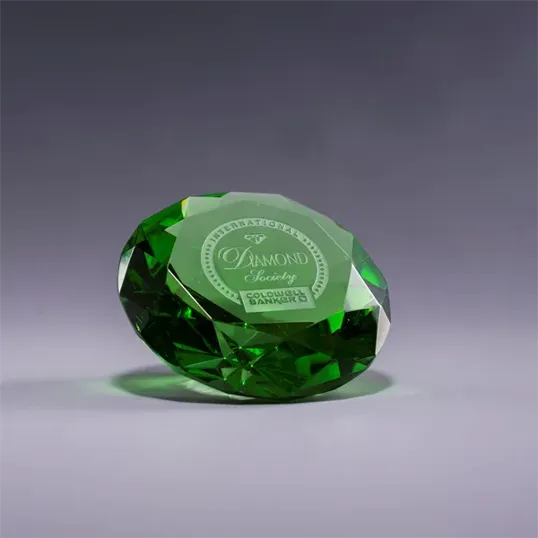 J. Charles Diamond Optic Crystal Paperweight — view 12