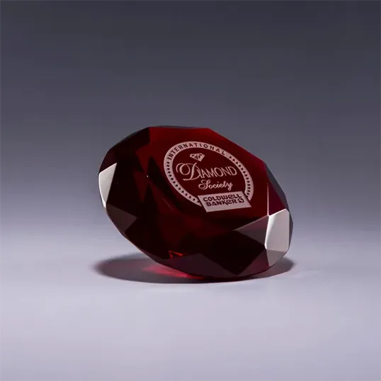 J. Charles Diamond Optic Crystal Paperweight — view 15
