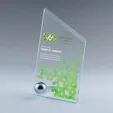 Studio Jade Crystal Award with Polished Chrome Accents — view 3