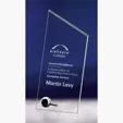 Studio Jade Crystal Award with Polished Chrome Accents