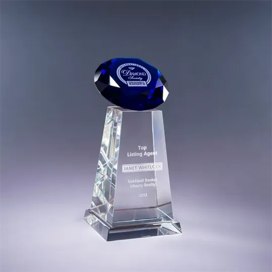 Diamond Spire Optic Crystal Award — view 4