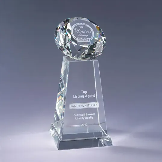Diamond Spire Optic Crystal Award — view 6