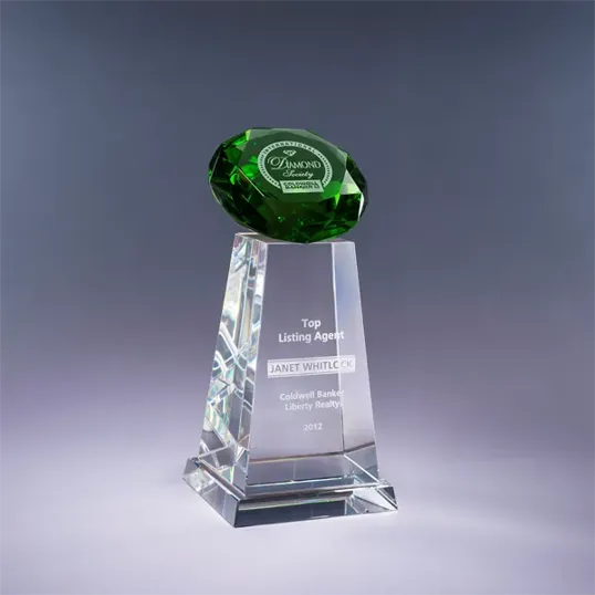 Diamond Spire Optic Crystal Award — view 8
