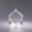 Plaza Crystal Paperweight, 3 x 3 Inches — view 2
