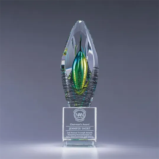 Elation Art Glass Crystal Award — view 3