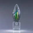 Elation Art Glass Crystal Award — view 3
