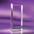 Collaborate Optic Crystal Award, 8 x 3 x 1.75 Inches — view 3