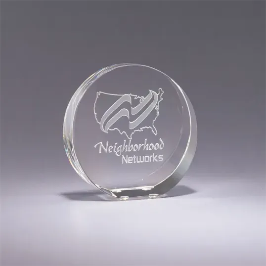 Stand-Up Crystal Paperweight