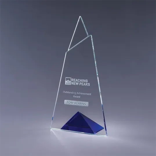 Skyward Crystal Award with Triangular Base