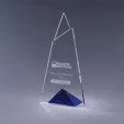 Skyward Crystal Award with Triangular Base
