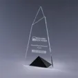 Skyward Crystal Award with Triangular Base — view 3