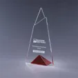 Skyward Crystal Award with Triangular Base — view 4