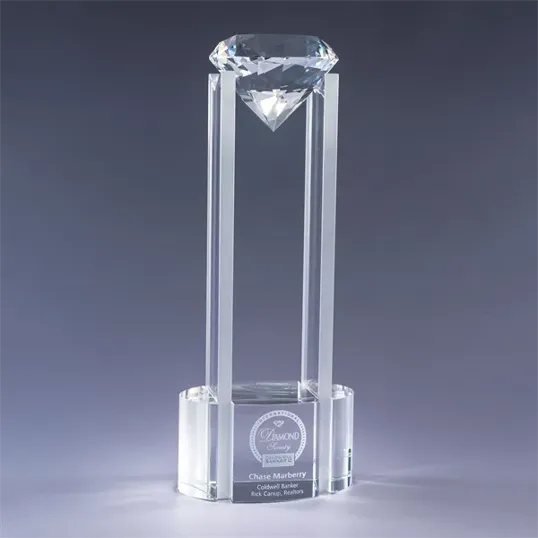 Sky Diamond Optic Crystal Award, 14" — view 6