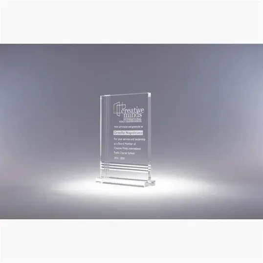 Vogue Optic Crystal Award Plaque