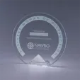 Cyrk Circular Crystal Award with Optic Crystal Base — view 2