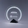 Cyrk Circular Crystal Award with Optic Crystal Base — view 3