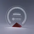 Cyrk Circular Crystal Award with Optic Crystal Base — view 4