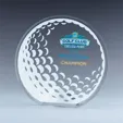 Cyrk Circular Crystal Award with Optic Crystal Base — view 5