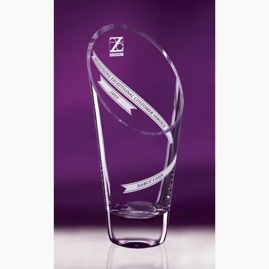 Aspire Hand-Blown Crystal Cup Award — view 3