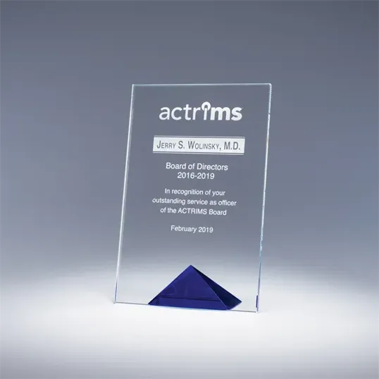 Paramount Starphire Crystal Tablet Award with Pyramid Base — view 6