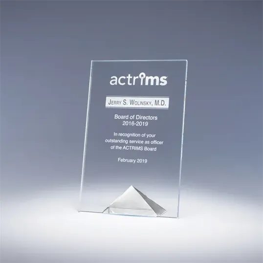 Paramount Starphire Crystal Tablet Award with Pyramid Base — view 8