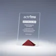 Paramount Starphire Crystal Tablet Award with Pyramid Base