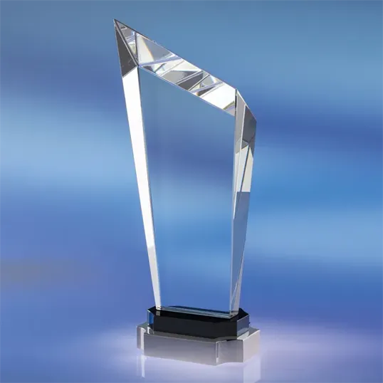Steadfast Optic Crystal Award with Chrome Base — view 3