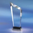 Steadfast Optic Crystal Award with Chrome Base — view 3