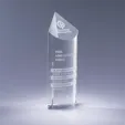 Scope Optic Crystal Award with Curved Front