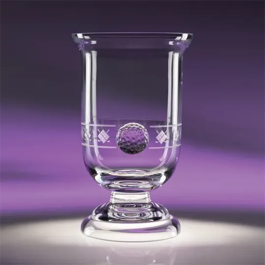 Narrative Hand-Blown Crystal Golf Cup Award — view 3
