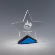 Estrella Acrylic Award with Cobalt Blue and Black Accents