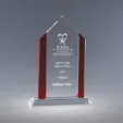 Veranda Acrylic Award, Clear and Red