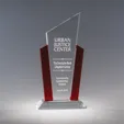 Eminence Acrylic Award, Clear and Red