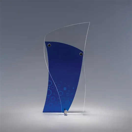 Chimera Acrylic Award with Chrome Stand-Offs, 8.75 Inch — view 3