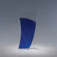 Chimera Acrylic Award with Chrome Stand-Offs, 8.75 Inch — view 3